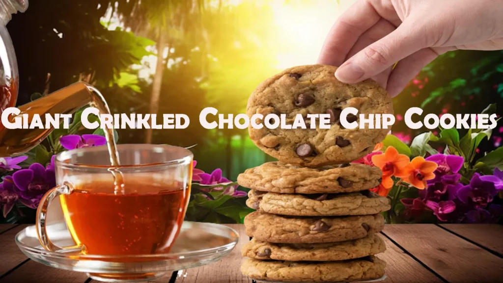 Giant Crinkled Chocolate Chip Cookies